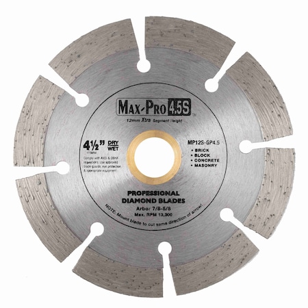 8'' X 095 X UA7858 MaxPro Giant 12mm Segmented Small Diameter Diamond Blades